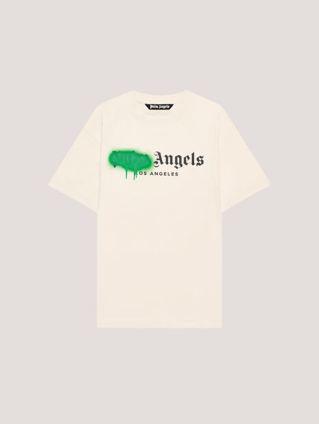 Logo Cream T-Shirt-Palm Angels Brand-1 PMAA109T26JER001 0355 0 1