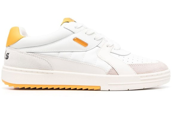 White Yellow Shoes-Palm Angels Brand Palm Angels Palm University Sneaker White Yellow